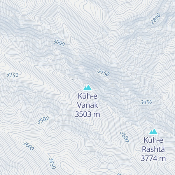 Map of Kūh-e Vanak