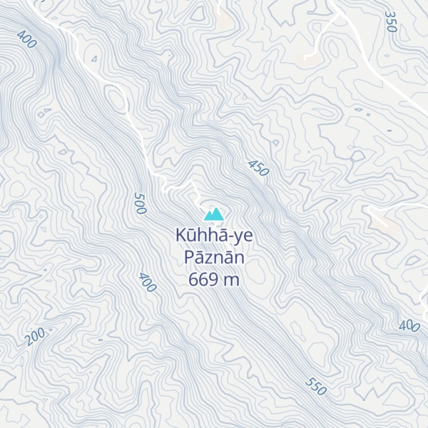 Map of Kūhhā-ye Pāznān
