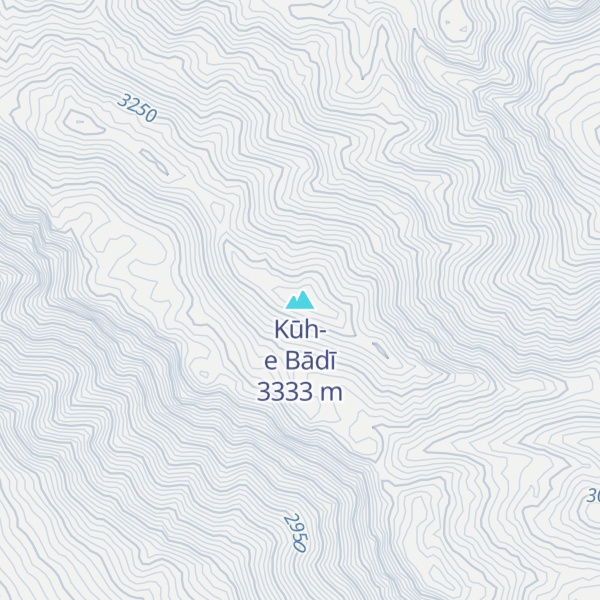 Map of Kūh-e Bādī