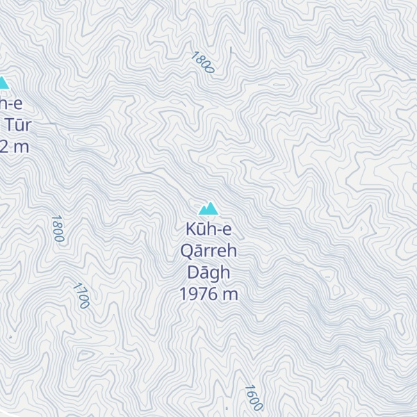 Map of Kūh-e Qārreh Dāgh