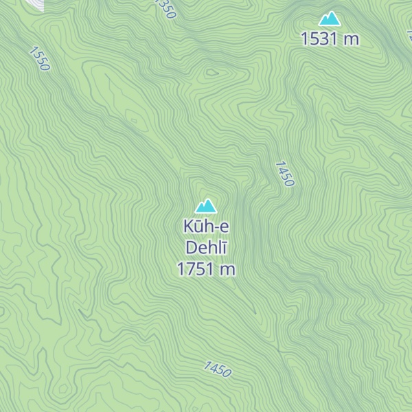 Map of Kūh-e Dehlī