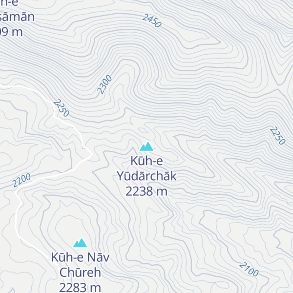 Map of Kūh-e Yūdārchāk