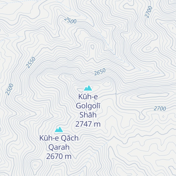 Map of Kūh-e Golgolī Shāh