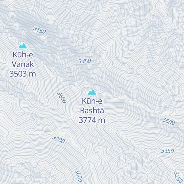 Map of Kūh-e Rashtā