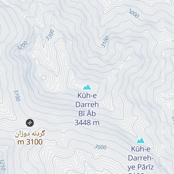 Map of Kūh-e Darreh Bī Āb