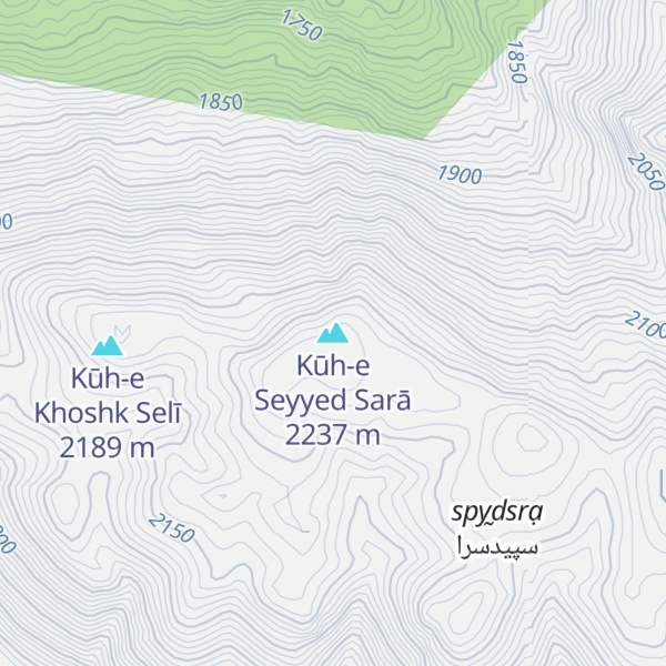 Map of Kūh-e Seyyed Sarā
