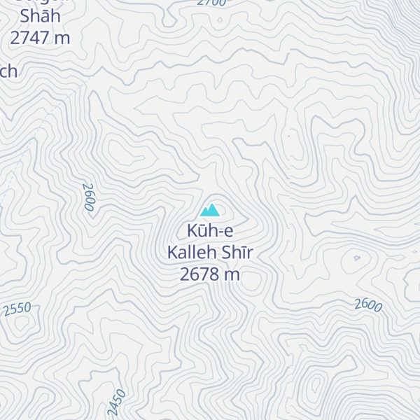 Map of Kūh-e Kalleh Shīr