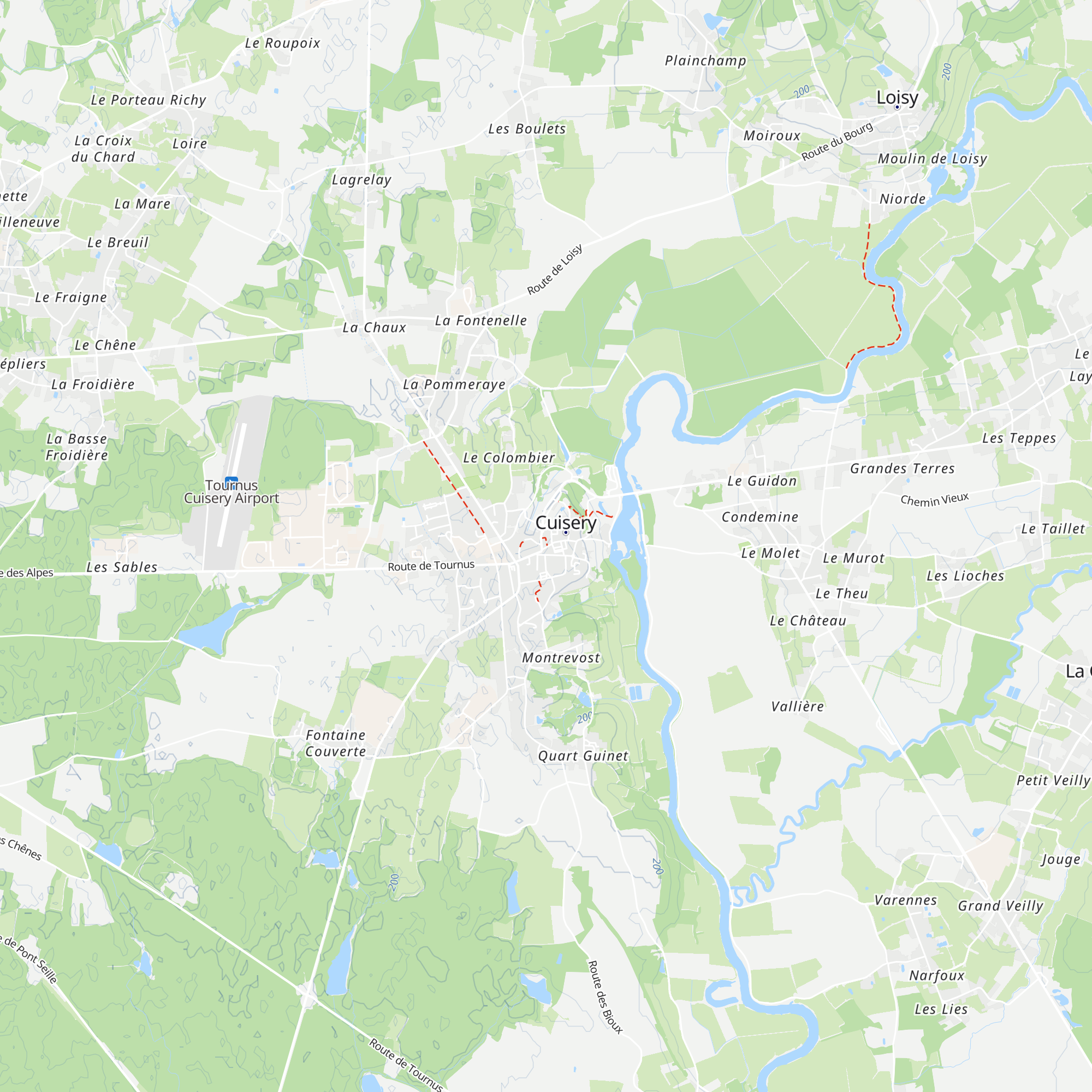 Office de Tourisme de la Bresse Bourguignonne - Cuisery map