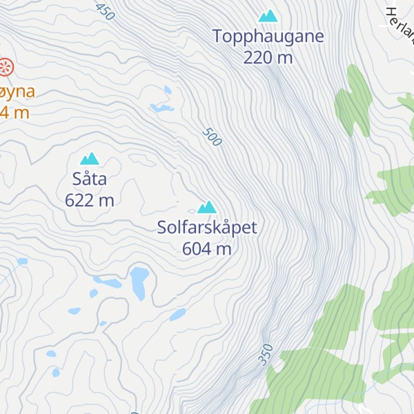 Map of Solfarskåpet