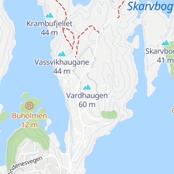 Map of Vardhaugen