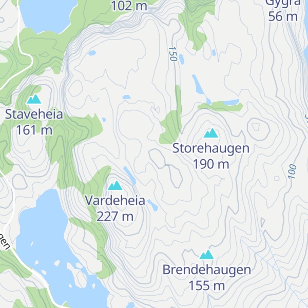 Map of Hamnafjellet