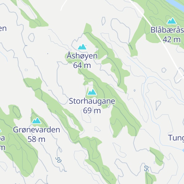 Map of Storhaugane