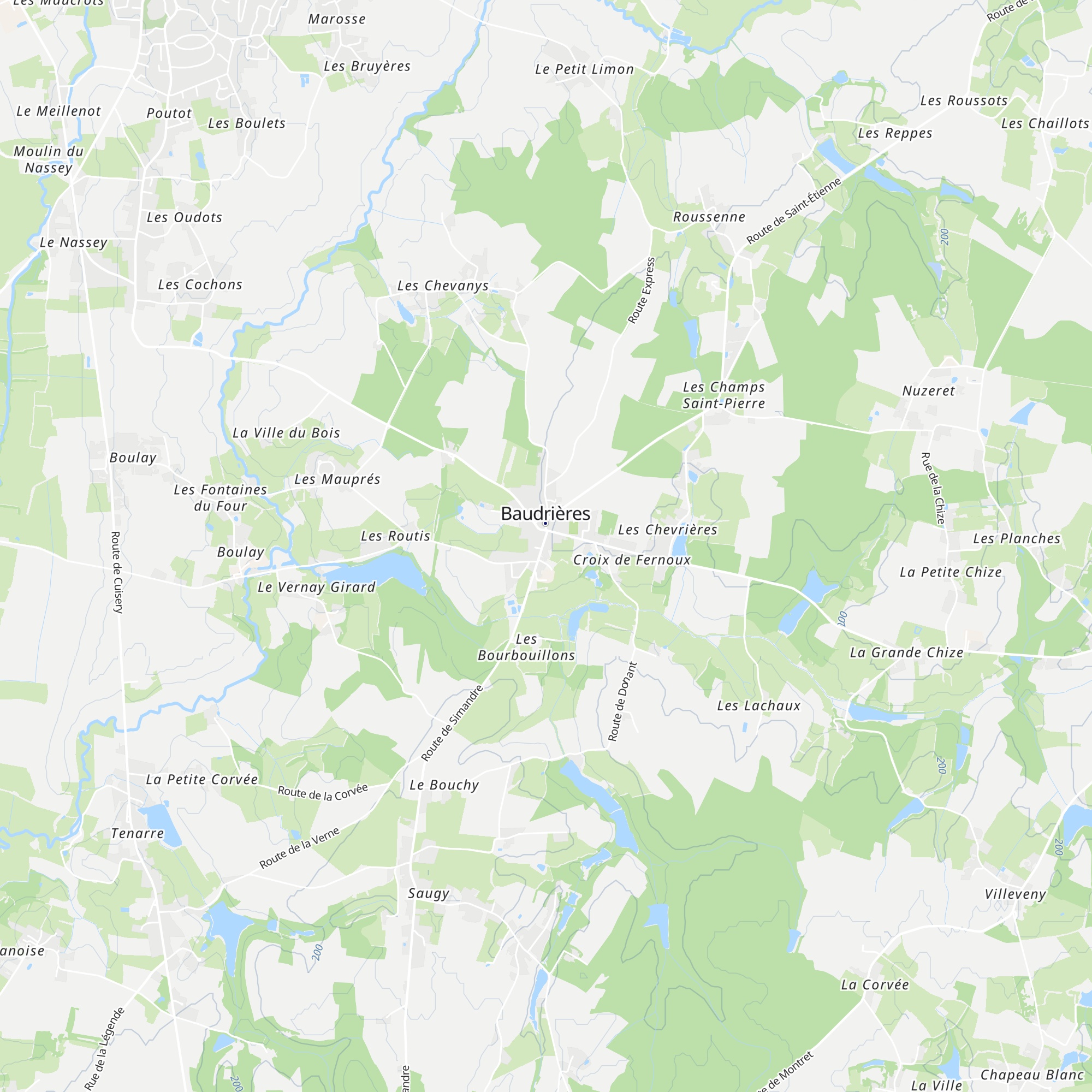 Gîte de groupe Perrusson map