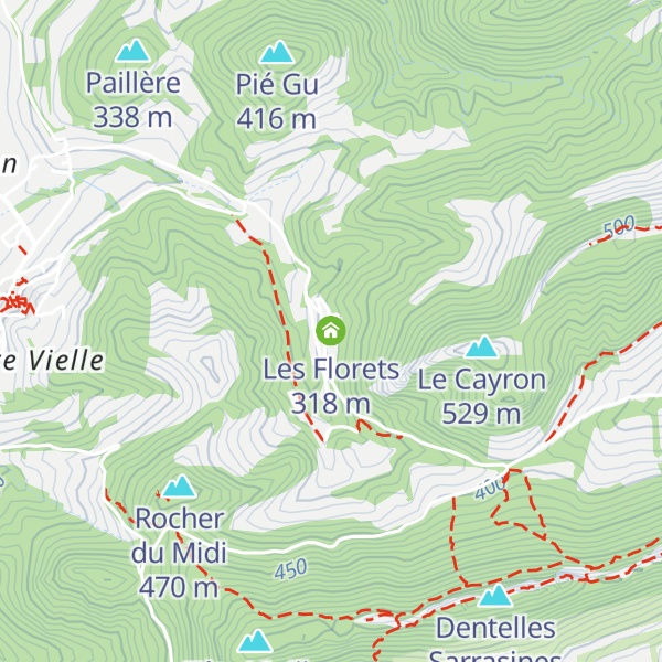 Map of Les Florets