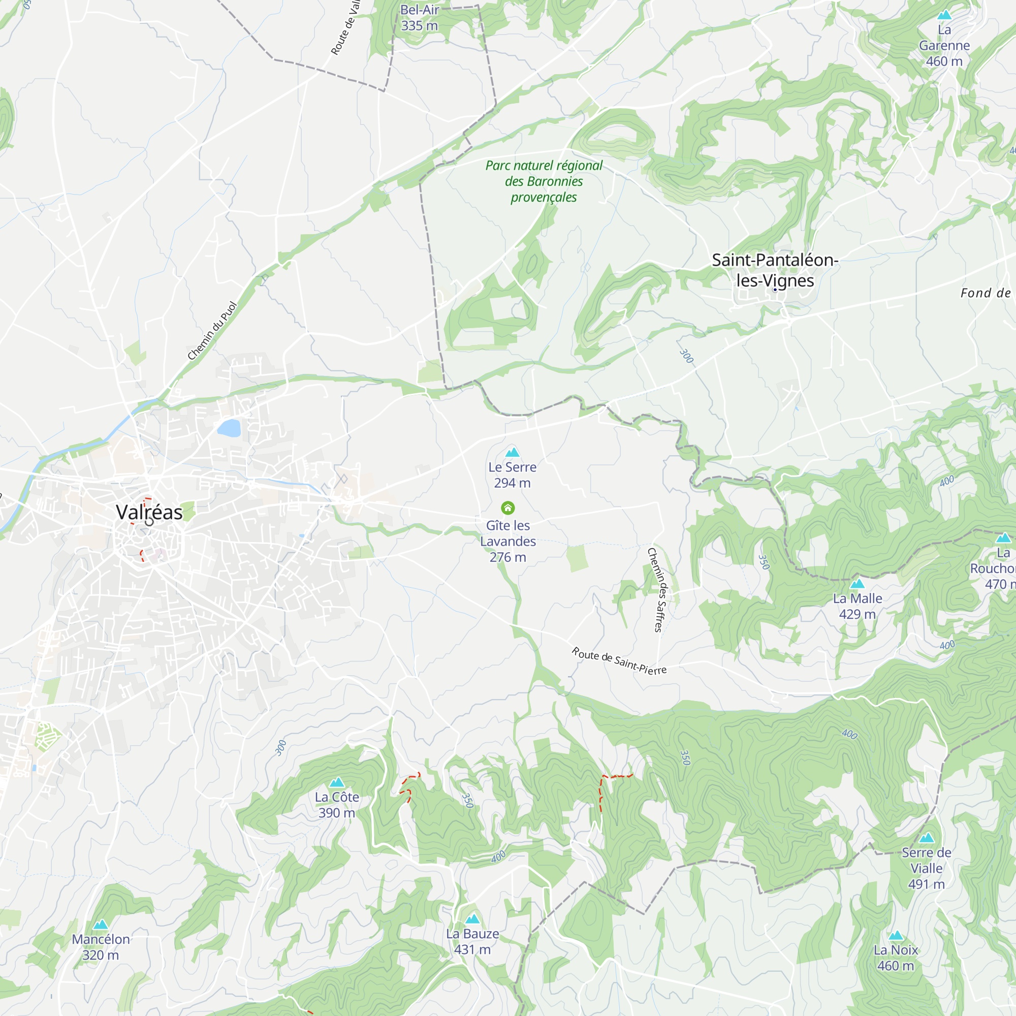 Gîte les Lavandes map
