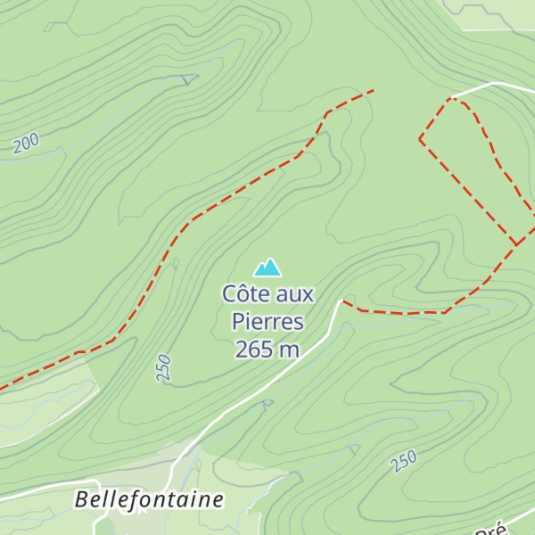 Map of Côte aux Pierres