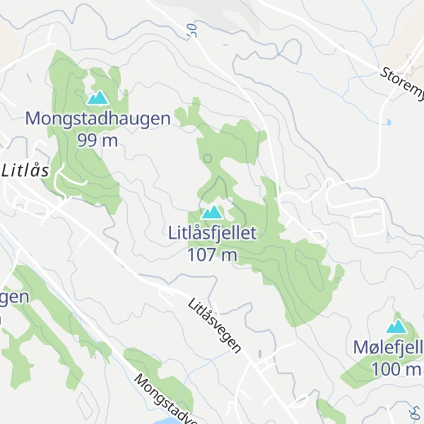 Map of Litlåsfjellet