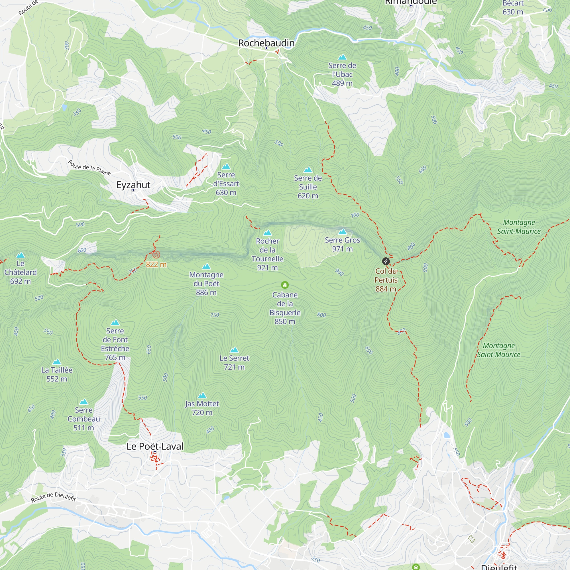 Cabane de la Bisquerle map