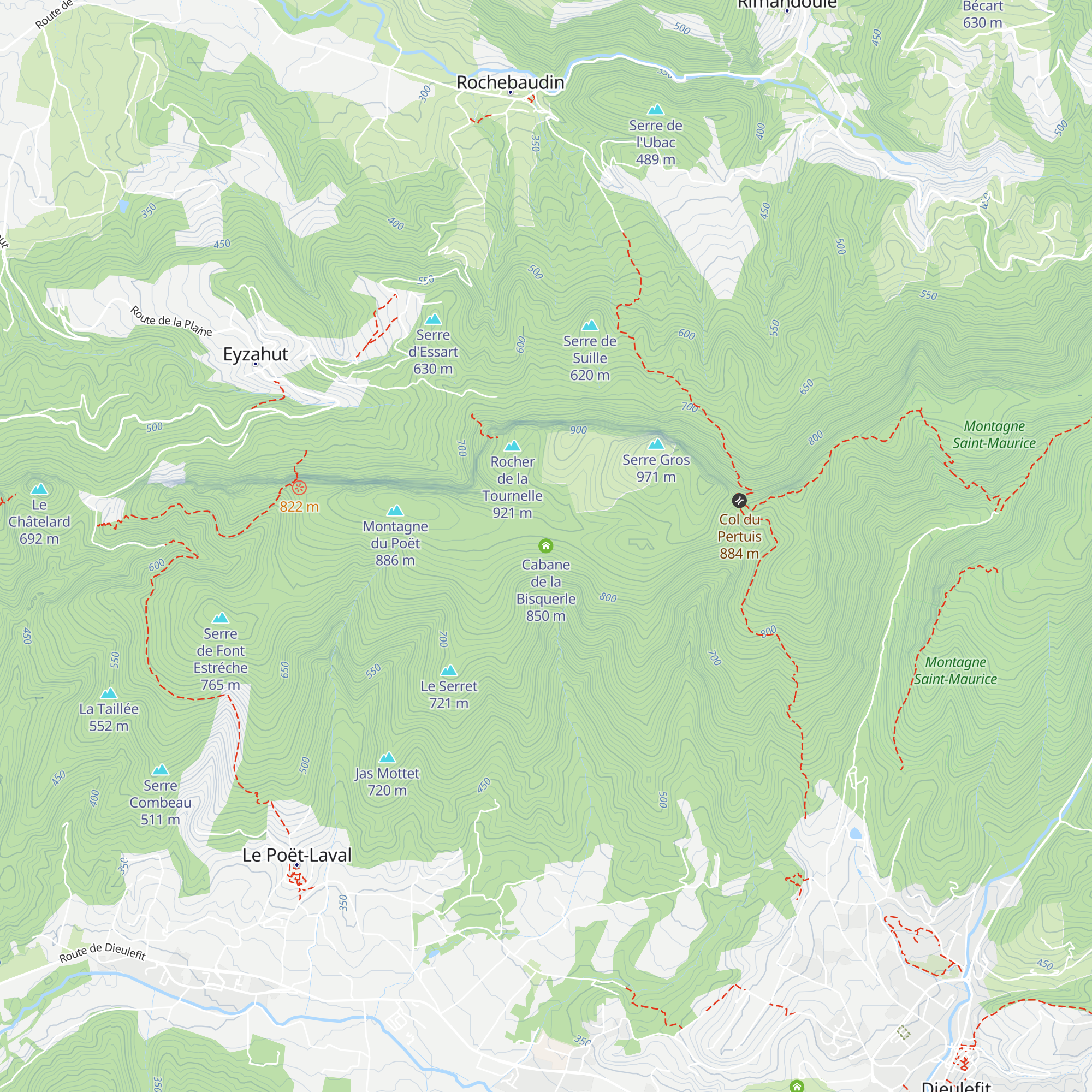 Cabane de la Bisquerle map