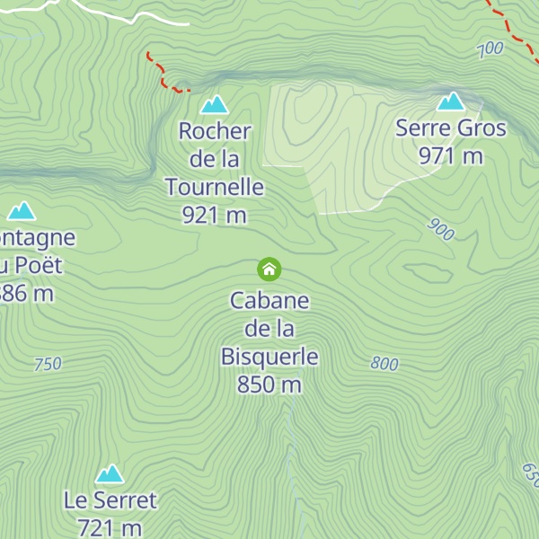 Map of Cabane de la Bisquerle