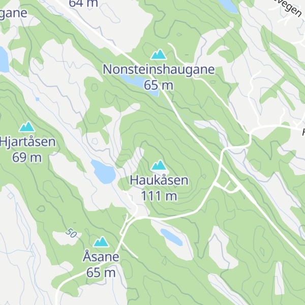 Map of Skåhaugane