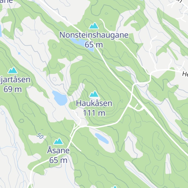 Map of Haukåsen
