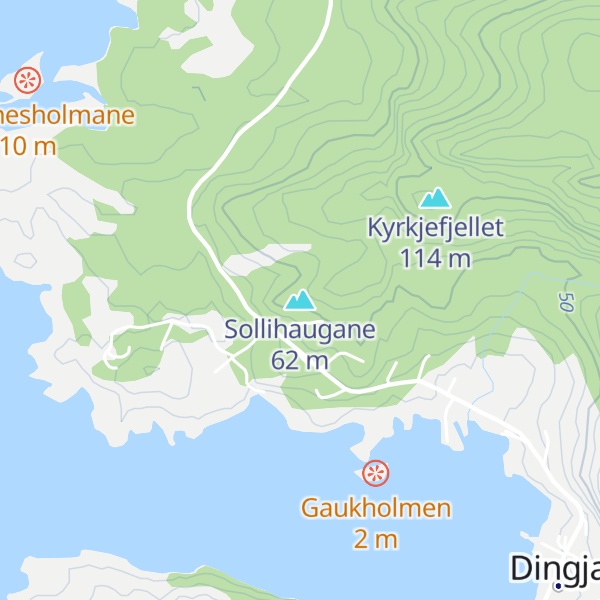 Map of Sollihaugane