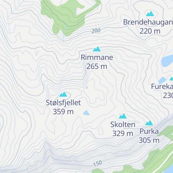Map of Hestedalfjellet