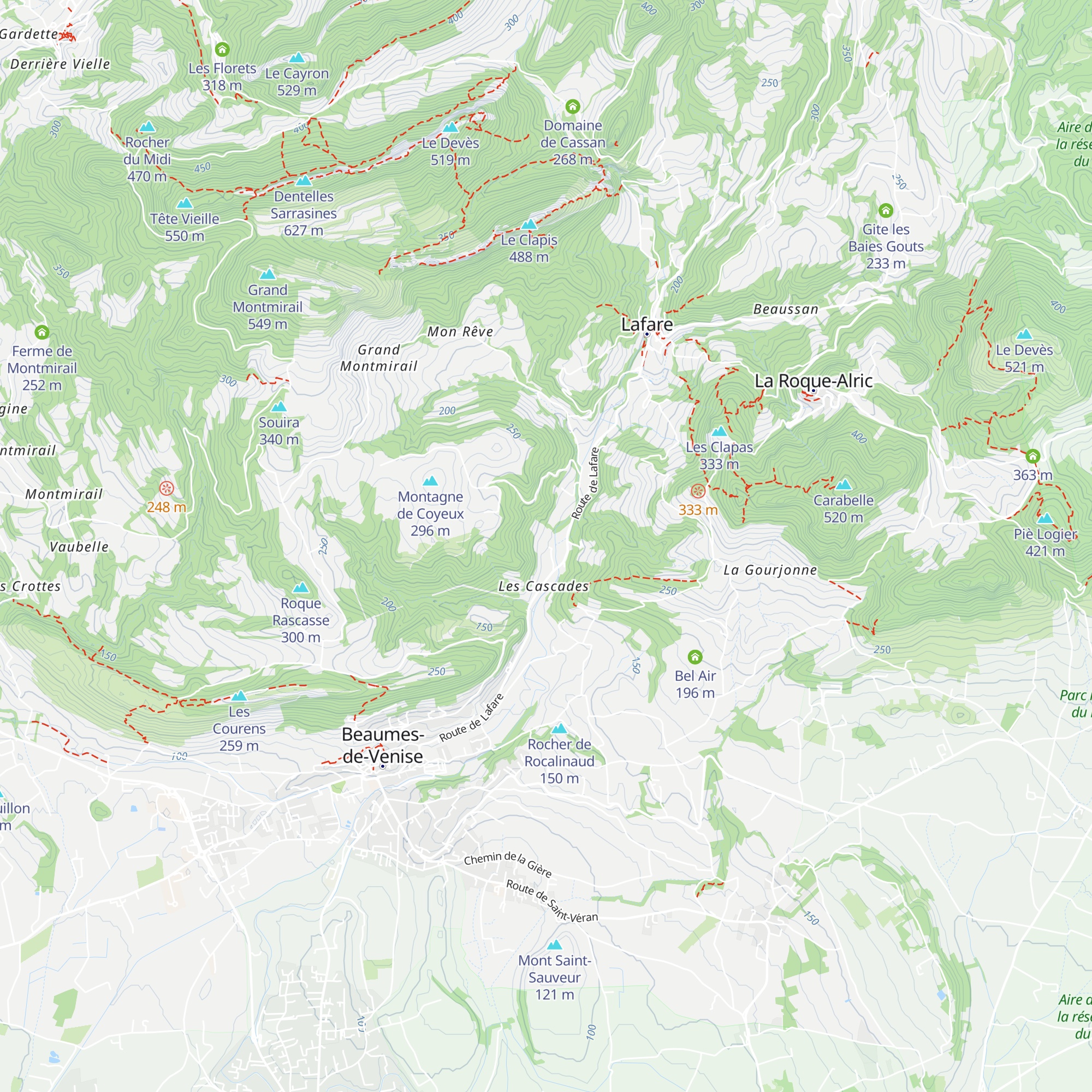 Côté Vignes map