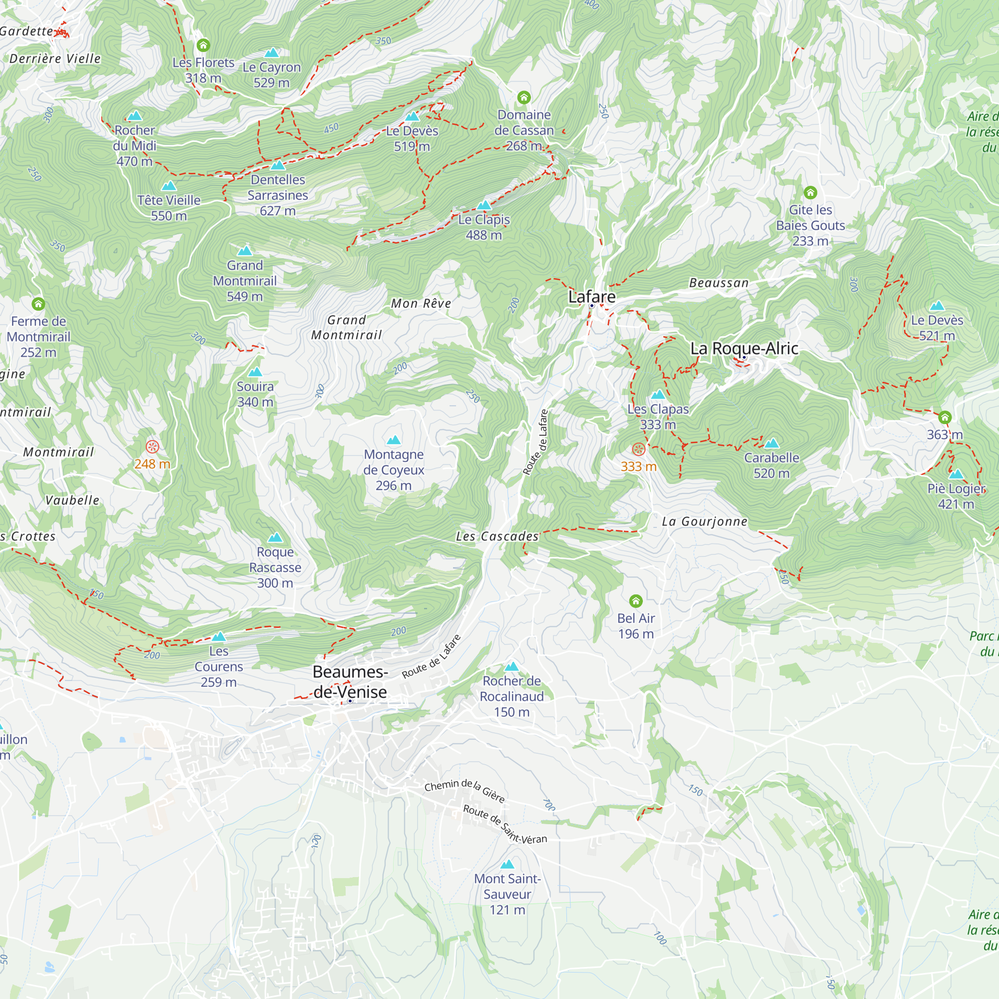 Côté Vignes map