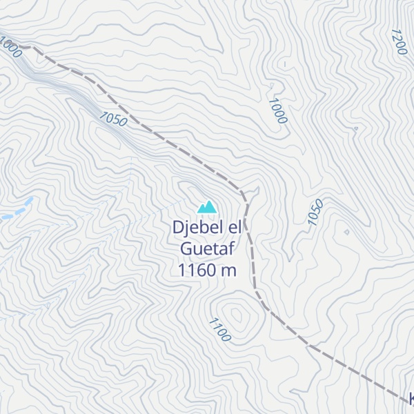 Map of Djebel el Guetaf