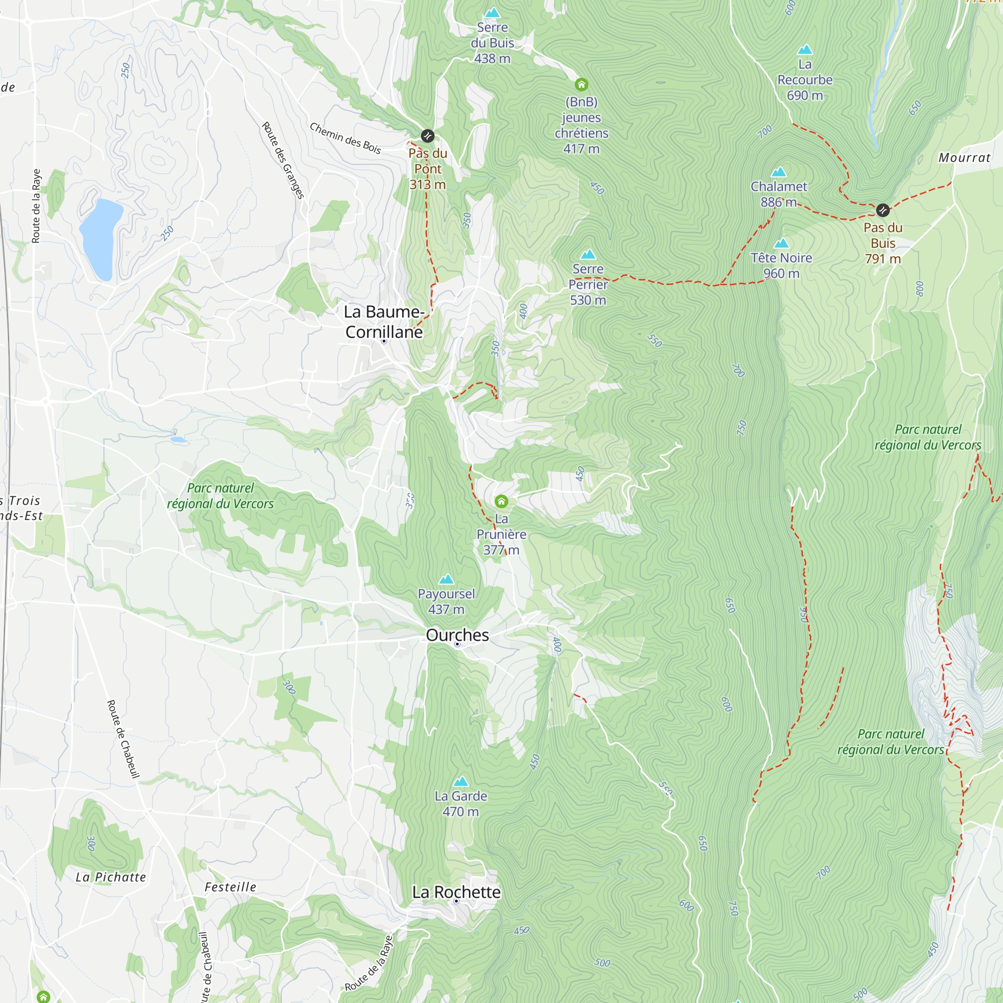 La Prunière map