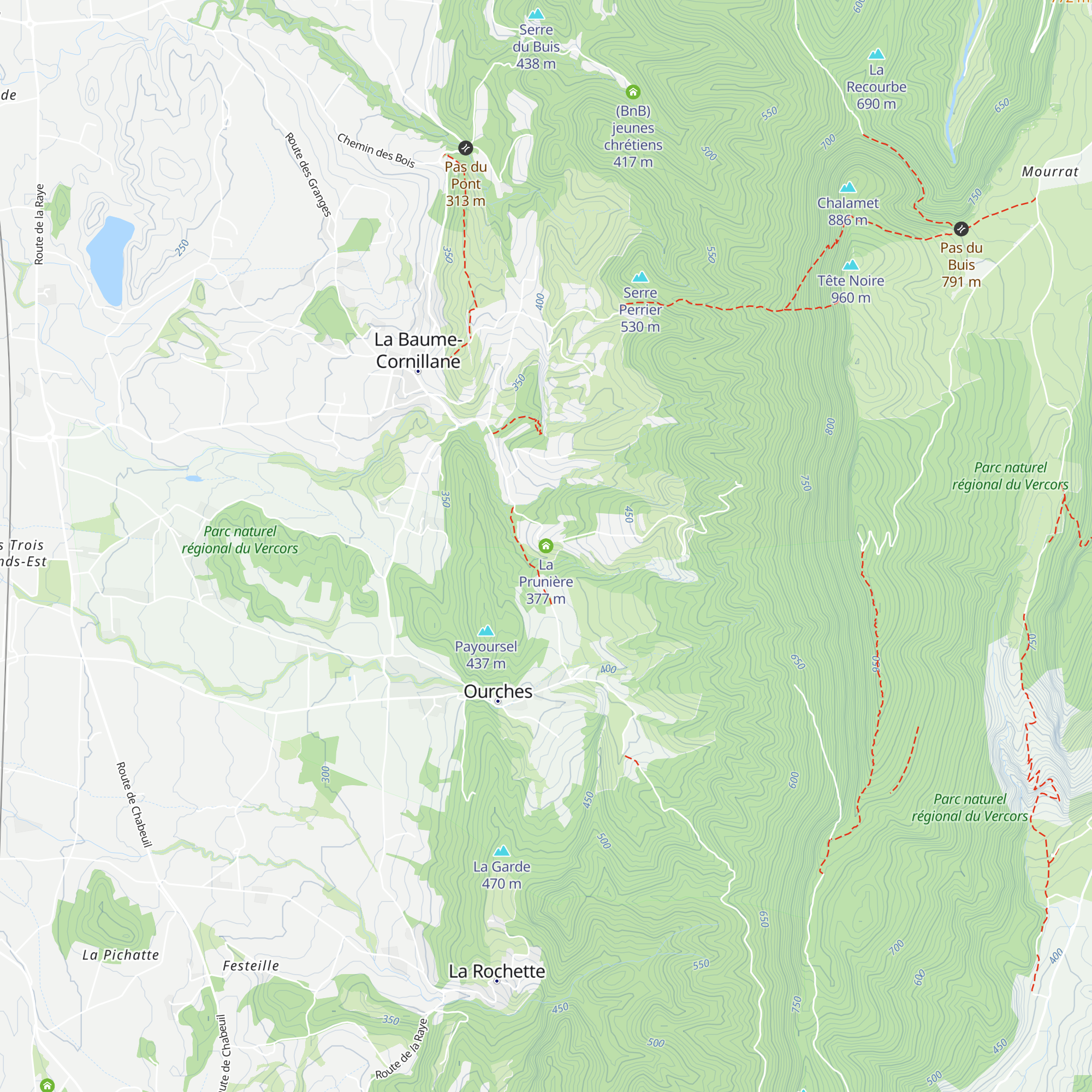 La Prunière map
