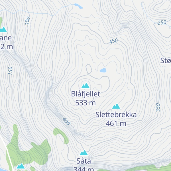 Map of Blåfjellet