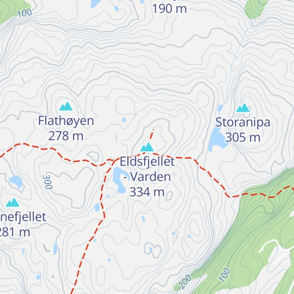 Map of Eldsfjellet - Varden