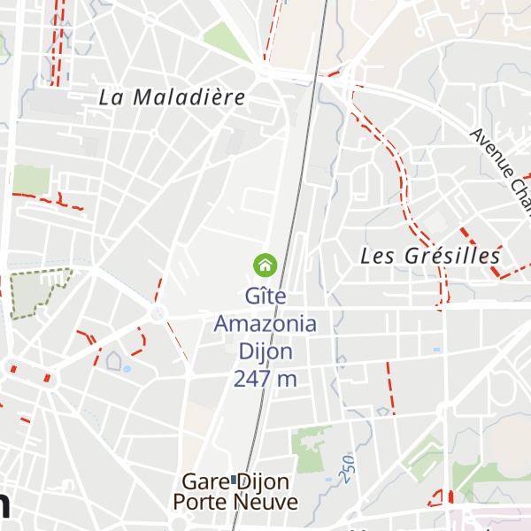 Map of Gîte Amazonia Dijon