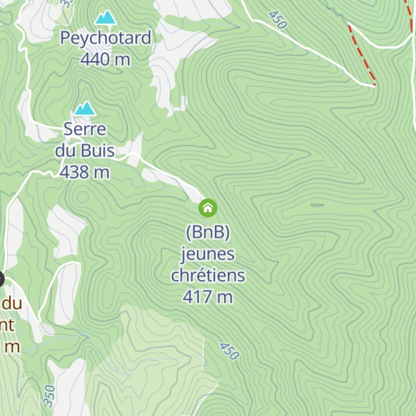 Map of (BnB) jeunes chrétiens