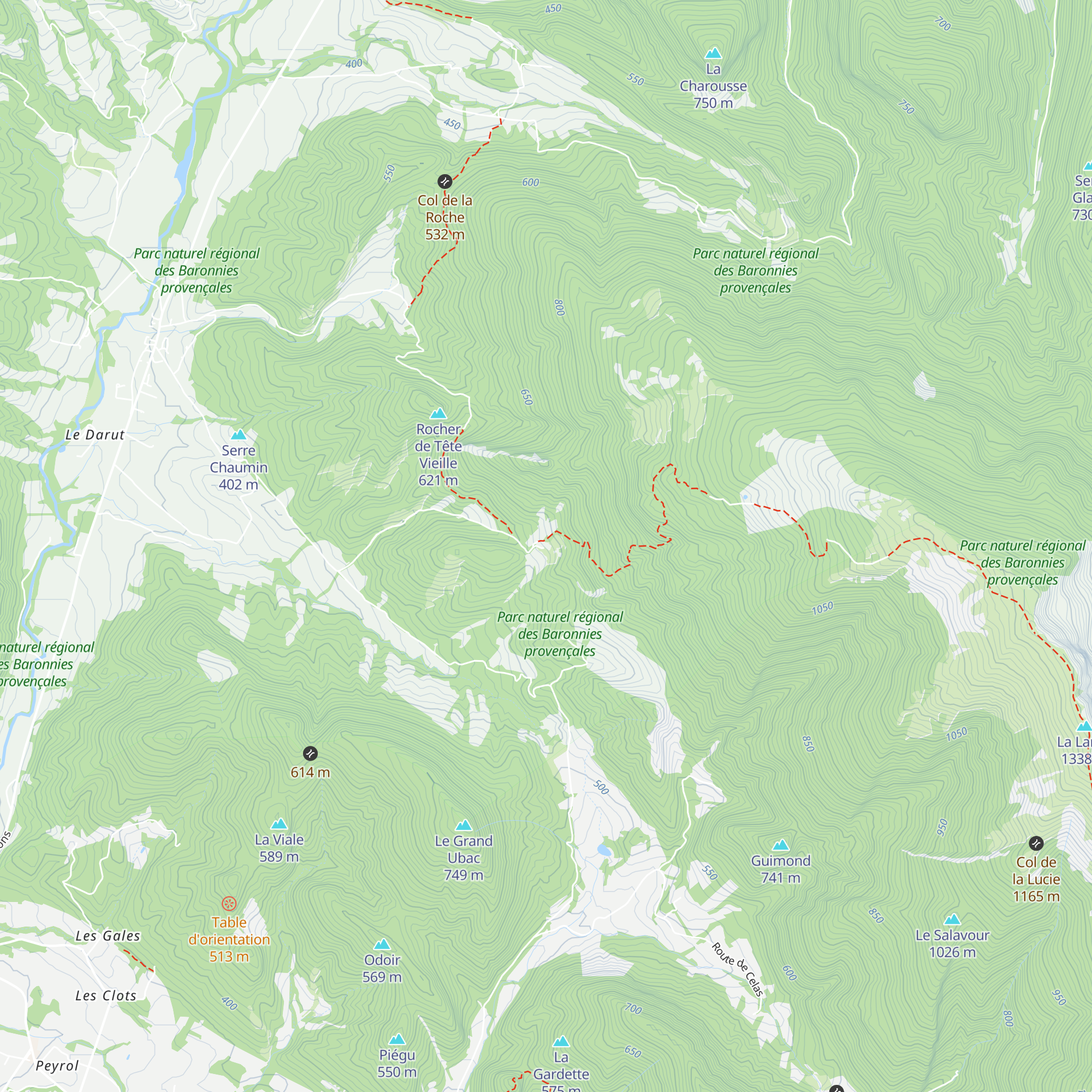 Gite de Fontlargias map