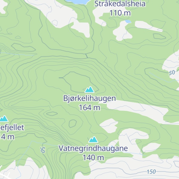 Map of Bjørkelihaugen