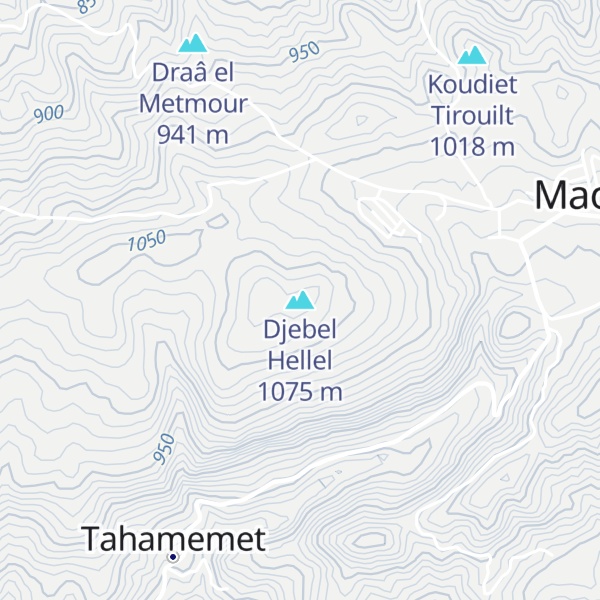 Map of Djebel Hellel