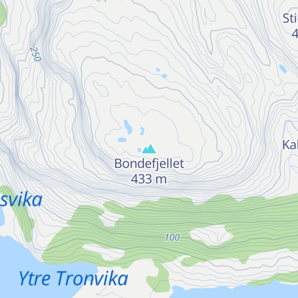 Map of Bondefjellet