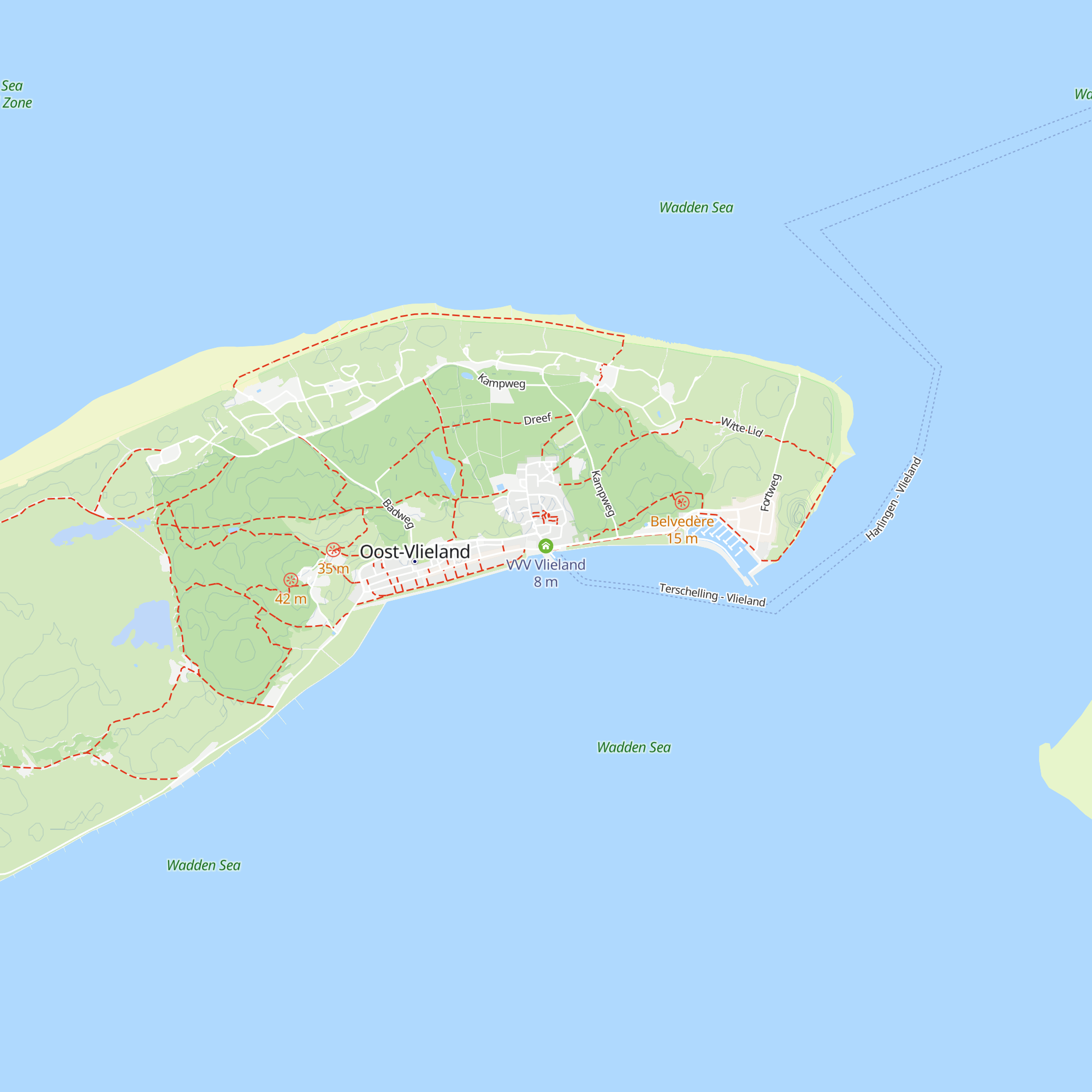 VVV Vlieland map
