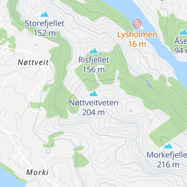 Map of Nøttveitveten