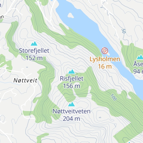 Map of Risfjellet