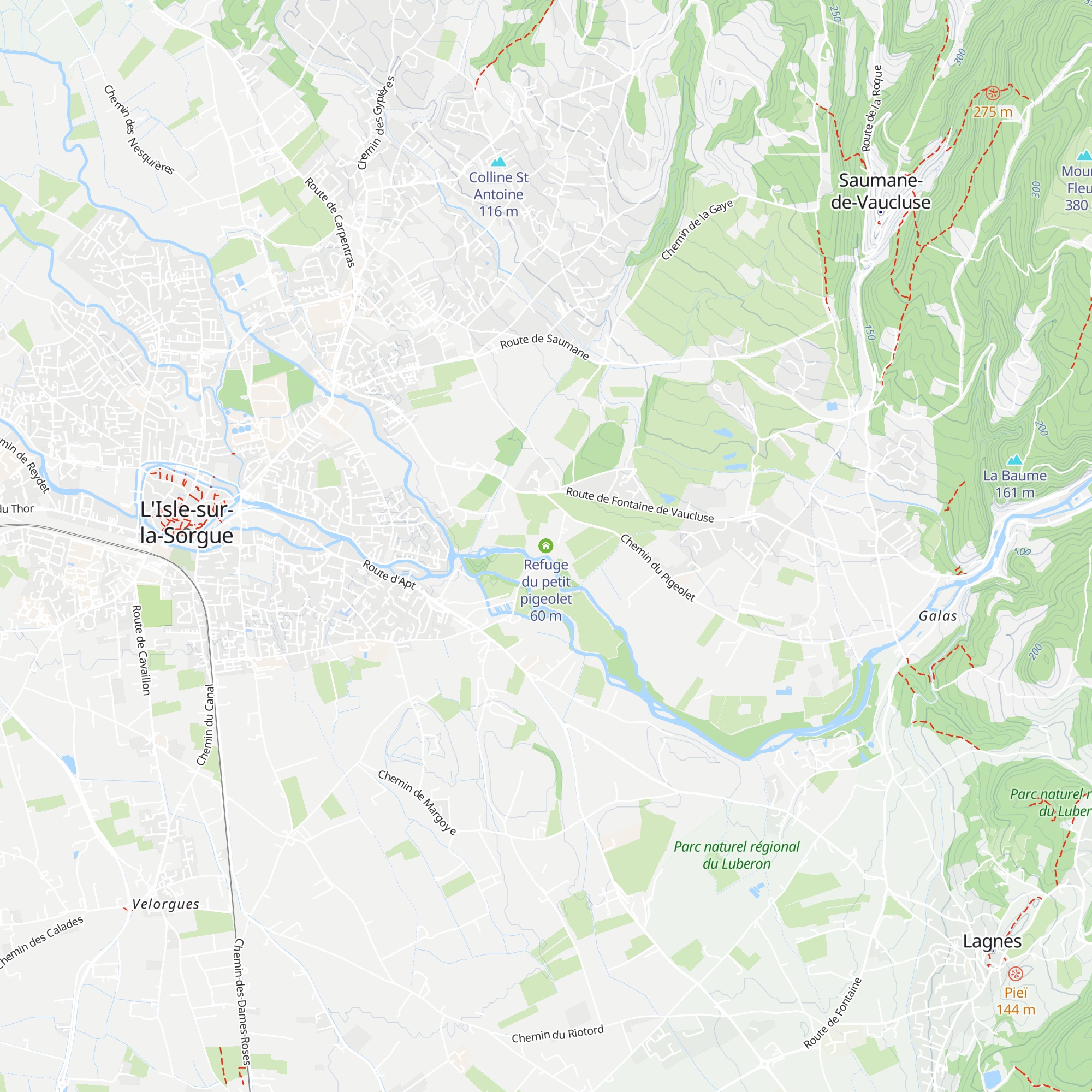 Refuge du petit pigeolet map