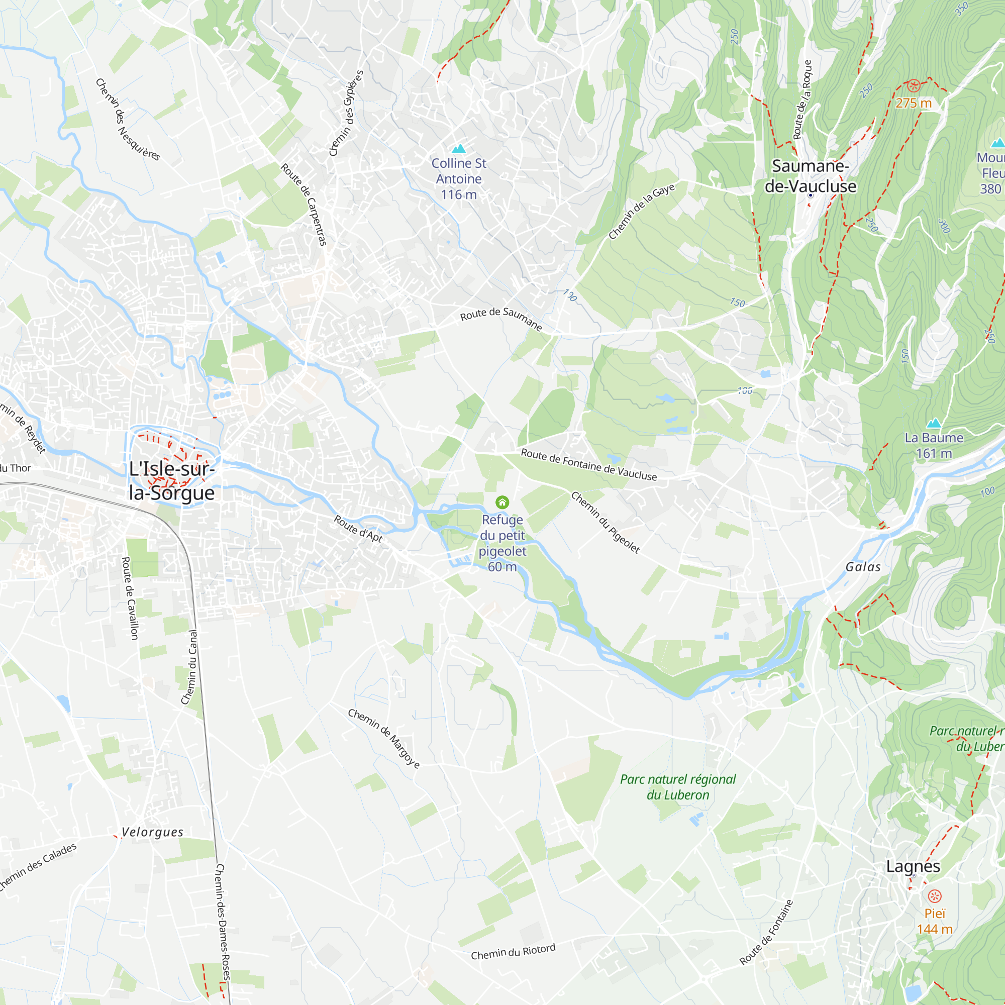Refuge du petit pigeolet map