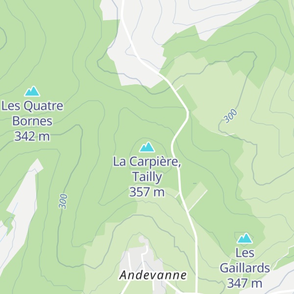 Map of La Carpière, Tailly