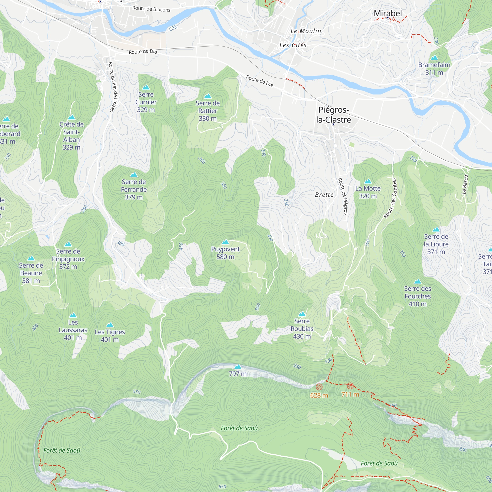 Réservoir map