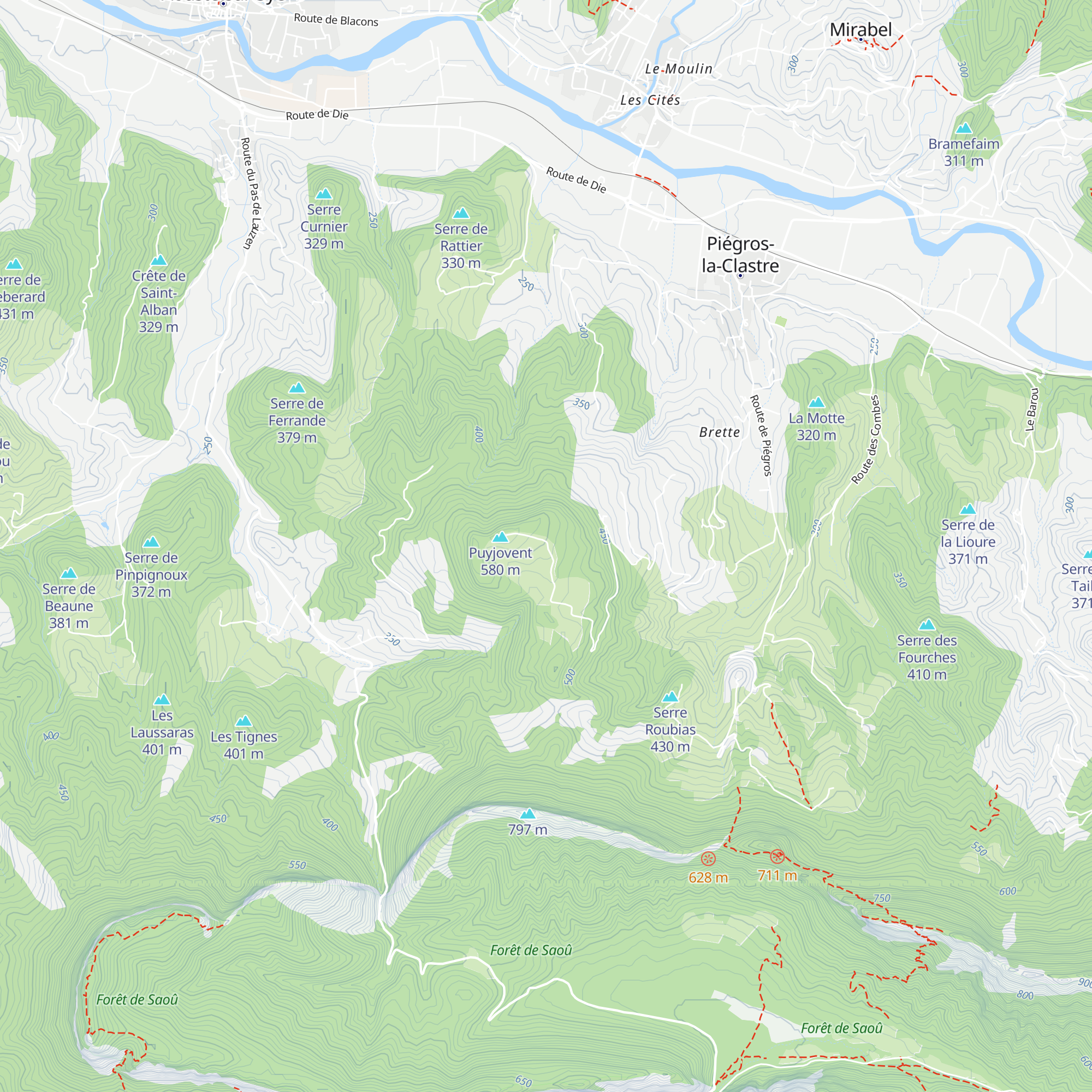Réservoir map