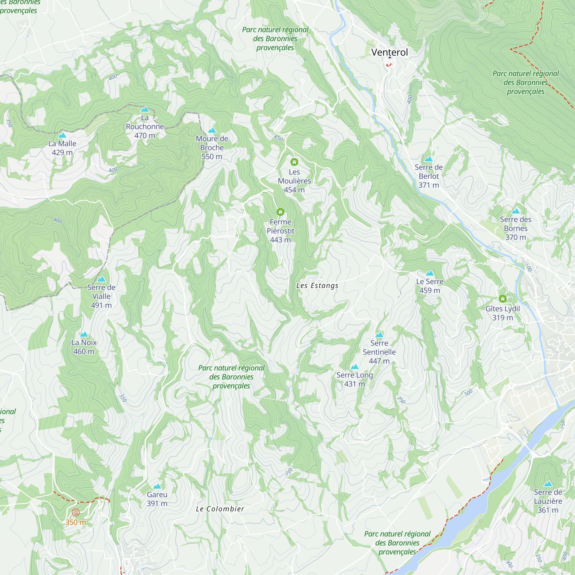 Mas du Moure map